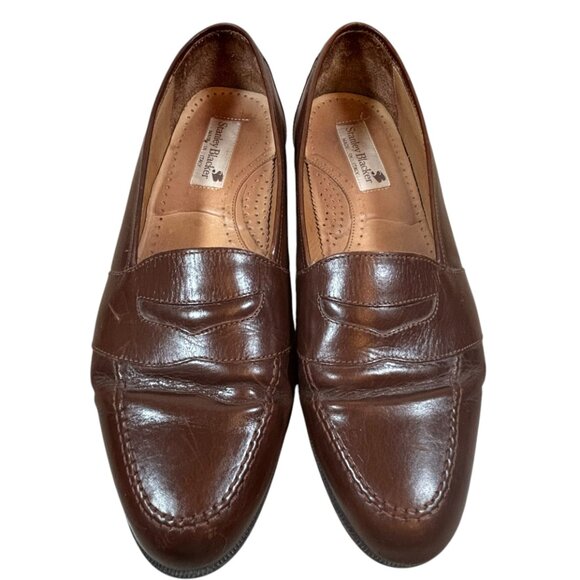Stanley Blacker Italian Leather Brown Loafers - Picture 6 of 9